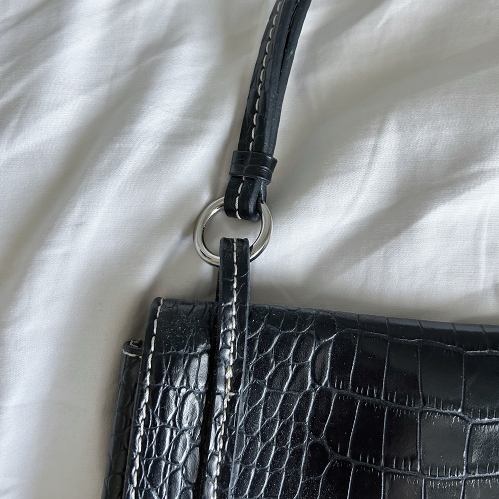 Nine West Croc Shoulder Bag - Gem